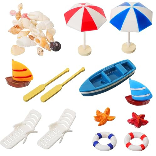 Supvox 1satz Miniatur Strand-deko Teiliges Zubehör Für Sommer- -Dekoration Lebendige Strandaccessoires Für Kreative Gartenlandschaften Und -projekte