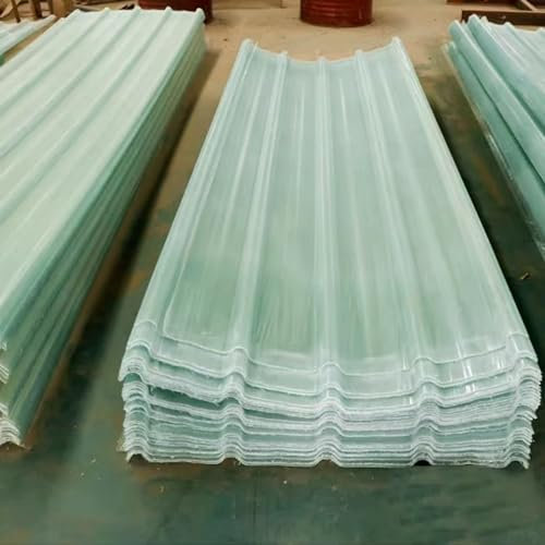 Corrugated Bitumen Roof Sheet,Transparent Rainproof Board,Fiberglass Daylighting Panels,Insulation Roofing Sheets,Can Cut Roofing Cladding Panel,for Carport Greenhouse (0.9x1.5m/35x59in)