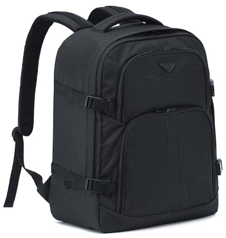 Flight Knight 45x36x20cm easyJet Free Carry On Backpack - Large 30 Liter Bag For Underseat Travelling USB Port Padded Comfortable Backpack - Carry On Luggage For easyJet, Ryanair, BA, Jet2 & More!