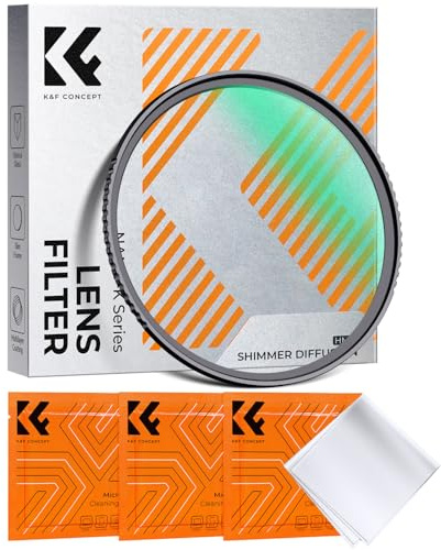 K&F CONCEPT 62mm Shimmer Diffusion Filter für Portraitfotografie | Shimmer Diffusion Filter mit Nano-Beschichtung für Videoaufnahmen/Portraitfotografie,Nano-Klear,FE306