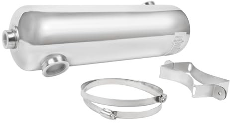 JUUTALK SS304 Edelstahl Schwimmbadheizer 60Kw Pool Wärmetauscher Rohrmantel Wärmetauscher Pool für Pools Spas Whirlpools Solarenergie Hydraulikheizung