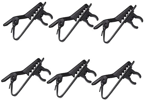 Mikinona Schlauchhalter für Wand mit 10stücke Mikrofonclip aus Eisen Kompakt und Schwarz für Meetings und Vorträge mit Hoher Empfindlichkeit