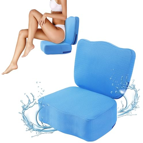 MABOZOO Asiento elevador de bañera de hidromasaje para adultos, asiento elevador con peso, cojín de malla de aire 3D, accesorios de bañera de hidromasaje de secado rápido, accesorios para interiores y