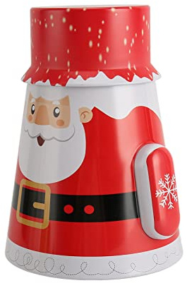 Christmas Cookie Tins, Cute Wobbler Santa Claus, Empty Tins, Metal Candy Boxes, Christmas Candy Jar for Home Storage, Christmas Decoration