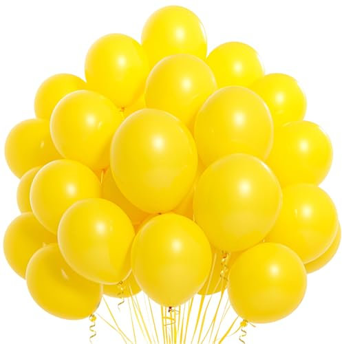 Palloncini Gialli,100 Pezzi Palloncini Gialli In Lattice 12 Pollici,Palloncini Festa Giallo per Kit Arco Palloncini Laurea Baby Shower Tema Giallo Festa Compleanno