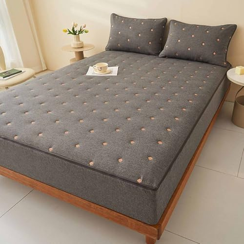 Coprimaterasso con cerniera, rivestimento totale anti cimici per materassi matrimoniali (25 cm di profondità) – impermeabile ipoallergenico singolo dimensioni 180 x 200 + 10 cm