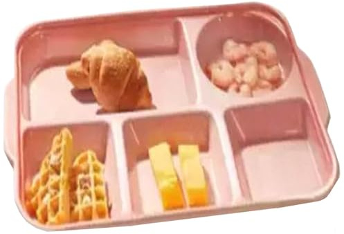 Whnoorher Assiettes Creuses en céramique 22,4 x 29,5 x 3,5 cm, réutilisables, pour Pique-Nique, pour Adultes, Plateau pour légumes, Fruits, collations, Desserts, Biscuits, fromages(Rose)
