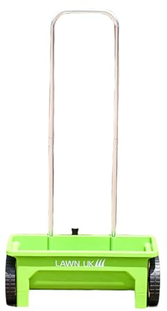 Lawn UK 12 Litre Drop Spreader - For Grass Seed & Fertiliser - Drop Style Dispenser - Ergonomic Durable Material