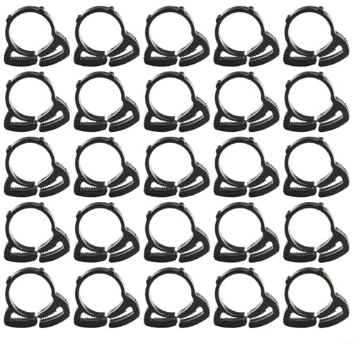Lot de 20 colliers de serrage à cliquet en plastique pour tuyau d'arrosage Installation facile (φ20 mm)