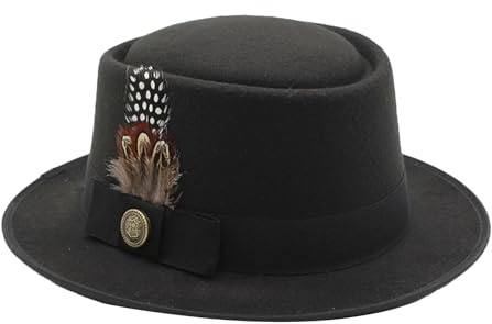 Generisch Oktoberfest - Sombrero de disfraz de Baviera, melón negro, sombrero alemán, con plumas, emblemas, accesorios para disfraz de Oktoberfest, para mujer, con plumas y emblemas