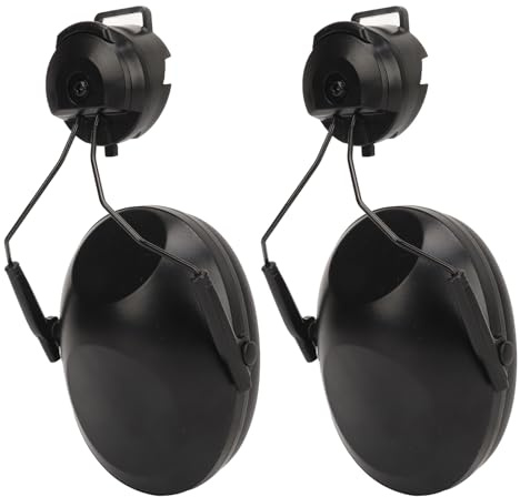 Walmeck Cuffia Antirumore per Casco, Riduzione del Rumore Superiore, vestibilità Comoda, Ideale per L'industria, Design Traspirante, Adatta per Elmetti Protettivi