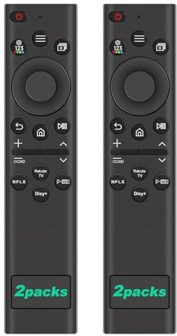 Replacement Remote Control for Samsung TV Compatible with Samsung Crystal QLED OLED Curved HDTV 4/8K UHD Curved Frame Smart TV Series (Pack of 2)