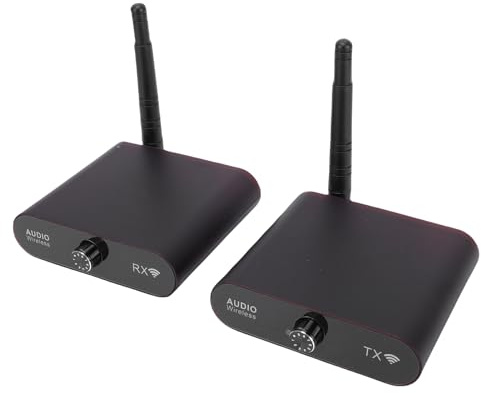 Cuifati 2,4 GHz Trådlös Ljudsändare Mottagare 16 Bitar 48 KHz HiFi Stereo Latens med 100 M Räckvidd 5dBi Antenn för Hemmabio Takhögtalare