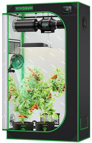 VIVOSUN Grow Tent 90x50x160cm for Hydroponic Grow System