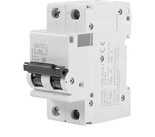 2P Gleichstrom Leitungsschutzschalter für Photovoltaik Module 250 Volt c65hdc Niederspannungsanschluss Neutralleiter 16 Ampere