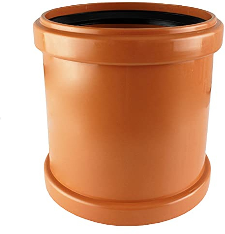 MKK - 19571-001 - KG Doppelmuffe Verbindungsstück DN 110-200 Kupplung Verbindungsmuffe Rohr orange DN 110