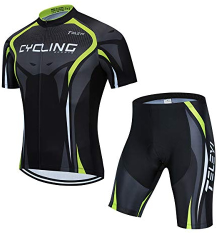 Weimostar Radtrikot Herren Set Kurzarm Rennrad Trikot Set Sommer Radbekleidung 4D Gel Fahrradbekleidung Fahrrad Bekleidung Anzug CC64