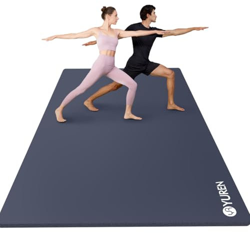 RYTMAT Yogamatte XXL 200x130cm NBR 10mm Dick und Bequem Gymnastikmatte für Heim-Fitness Yoga Pilates, Eltern-Kind-Aktivitäten, Senioren-Fitness, Spielmatte für Hunde