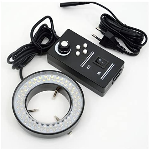 SDLSH Mikroskop-Zubehör-Kit Objektträger-Vorbereitungska 144. LED Vierzonen-Mikroskop-Ringlicht mit Adapter-LED-Licht Große Größe 108mm Zubehör für Mikroskope (Color : BM-64)