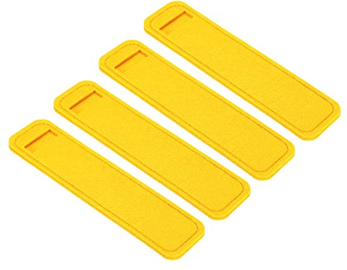 PATIKIL Filzstift Etui 4Pack Stifteetui Kugelschreiber-Etui Filz Bleistift Tasche Mini Schutzhülle Etui Halter Gelb