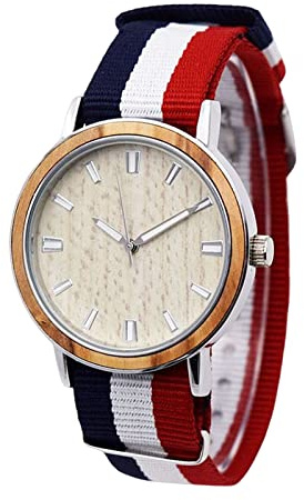 RORIOS Herrenuhr Damenuhr Holzuhr Analog Quarz Uhr mit Leuchtende Zeiger Natürliche Leichte Holz-Armbanduhr