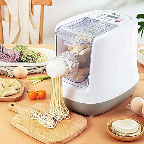 Electric Pasta Maker, 260W Fully Automatic Pasta Maker Machine with 12 Pasta Shapes and Dumpling Mould, Saves Time and Effort, Used for Making Noodles, Macaroni and Dumplings