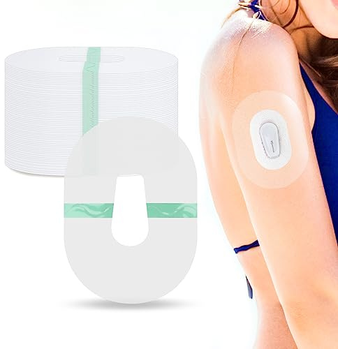 60 Stück Dexcom G6 Pflaster, Selbstklebend & Wasserfest, Transparent Adhesive Overpatch 10 Tage Klebekraf, Hautfreundlich Pflaster für Dexcom G6, Pflaster für Schwimm & Bad, Transparent von YOUSHARES