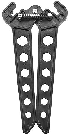 RLECS Bogenschießen Kickstand Compound Bogen Kick Stand Halter Schwarz Kunststoff Scherenbeine Rack Halterung für 3D Schießen Reichweite Ziel Jagd