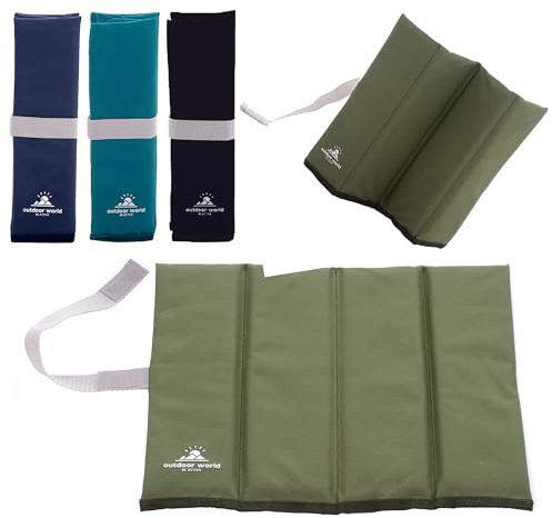 Outdoor World Klappbare Sitzmatte – wärmeisoliert, wasserdicht, feuchtigkeitsbeständig, tragbares Sitzpolster – leichtes Sitzkissen für Outdoor, Camping, Park, Picknick, Wandern, Angeln (Olive X-Groß)