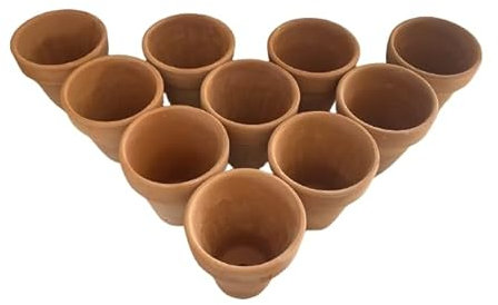 Le Terrecotte di Cassiano Fabio Set 10 Mini Vasi in Terracotta cm 10 x h 10