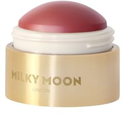 Milky Moon London Stellar Cheeks Cream Blush, Long-lasting, Lightweight Formula for Cheeks, Lips & Eyes, Infused with Coconut & Jojoba, Blush Him