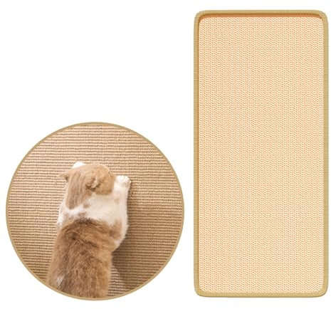 STQDEU Sisal-Kratzmatte für Katzen，60 x 30 cm Sisal-Wandteppich für Katzen - Robustes Kratzbrett für Katzen, Kratzmatte für Wand & Ecke，Sisal-Kratzmatte für Wand und Boden