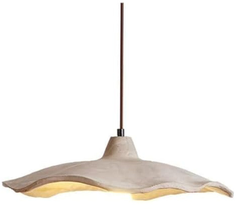 YYingYYue 25cm, Lustre De Fleur De Lotus Nordique Luminaire Gris Plafond Suspension Mid Century Modern Éclairage Chambre À Coucher Lampe Suspendue pour Table De Chevet Coin De Lit Cuisine