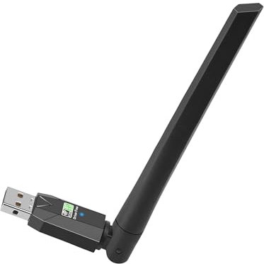 Adaptador USB WiFi Bluetooth 5.0, 2 en 1, 600 Mbps, Doble Banda (2,4 GHz/5 GHz), sin Controlador para Ordenador de sobremesa, Receptor transmisor de Red USB