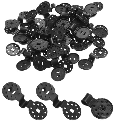 PATIKIL 80Pcs Shade Cloth Clips, Durable Plastic Lock Grip Sun Shade Medium Fixing Clip for Outdoor Garden Agricultural Greenhouse Anti Bird Netting, Black