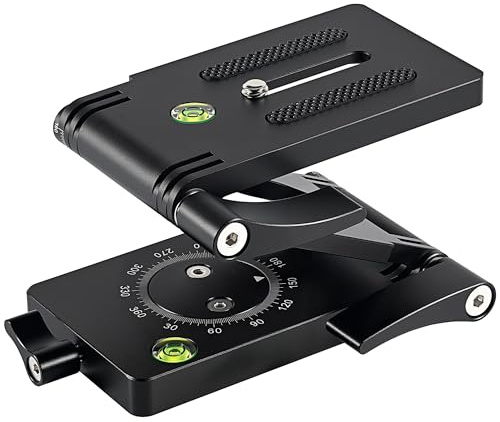 Z Flex Tilt Kamera Stativ Kopfhalterung, Multi-Winkel Faltbare Kamera Z Halterung, Z-Typ 360° Rotation Flexible Pan & Tilt mit Bubble Level für Kamera Slider Rail Stativ Einbeinstativ