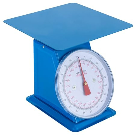 GXFCHYL 220lbs/100kg Mechanical Kitchen Scale Heavy Duty Mechanical Scale with Detachable Weighing Pan, Industrial Dial Scale for Supermarkets, Food Markets, Snack Shops
