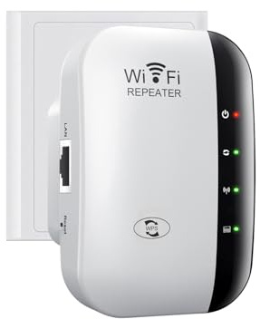 WiFi Extender Signal Booster Up to 5800sq.ft and 55 Devices Wireless Internet Repeater, Long Range Amplifier with Ethernet Port, 1-Tap Setup, Access Point, Alexa Compatible