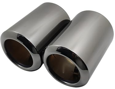 Stainless Steel End Trim Tail Pipe Exhaust Cover Muffler Tips Compatible With Mazda 6 2009-2016 Mazda CX5 CX-5 2013-2024 Auto Decoration Accessories(Black)