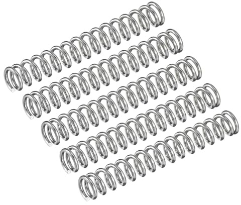 5 Stück Edelstahl Druckfeder, 2 mm x 20 mm x 100 mm Silber Druckfedern