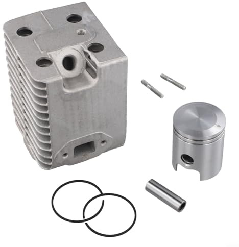 Yhenlovtt Für Wacker Neuson Wm80 Wm80c Rammer Bs30 Bs45y Bs50 Bs502 Bs50plus Bs500 Bs500s Zylinderkolben-Set, 45 mm Stahl-Ersatzringe plus Schrauben mit kompatiblen