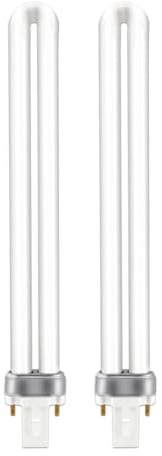 Lámpara Fluorescente Compacta G23 de 2 Pines y 9 W, Luz Blanco Neutral de 4000K, Lámparas de Bajo Consumo CFL G23, Tubo en Forma de U, Aplicable a Sala de Estar, Dormitorio, No Regulable, 2 Piezas