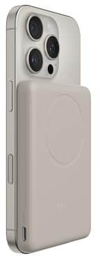 Belkin BoostCharge Power Bank Magnetico 5000mAh, Anello Magnetico - Beige | Caricatore Portatile 5000mAh Wireless, Anello Magnetico per Aggancio, 1 USB-C, Pre-Caricato, Cavo Incluso, Sicuro in Aereo