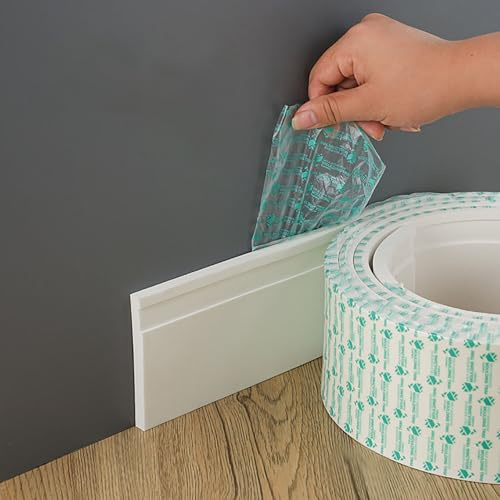 Moldura de zócalo flexible de EVA autoadhesiva, moldura de esquina de pared despegable y pegable, zócalo de espuma impermeable y pintable para decoración del hogar,gabinetes,marcos