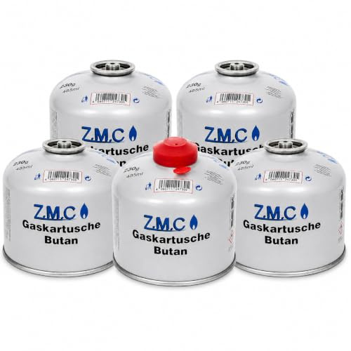 Z.M.C gaspatroner 230 g/485 ml med skruvventil (5 x gaspatroner 230 g)