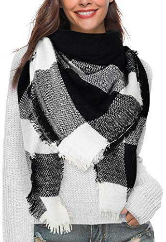 heekpek Moda Nappe Morbido Donne Sciarpa Avvolgere Scialle Scarf Wrap Caldo Modello Lattice Scialle Stole con Nappa Stile Quadrato
