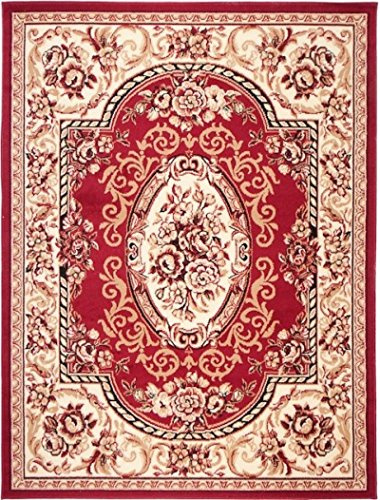 Carpeto Groß Teppich Wohnzimmer 300x400cm Rot Orientalisch Traditionell | Teppich für Schlafzimmer Büro Esszimmer Weich Pflegeleicht Tierfreundlich Allergikerfreundlich Fußbodenheizungsgeeignet