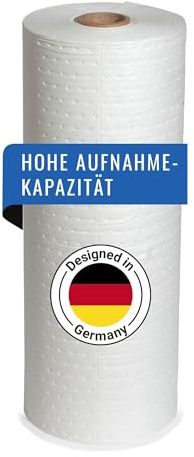 DENSORB Ölbindemittel Vlies Rolle Economy, light, 76 cm x 45 m, zur Aufnahme von Öl- oder Treibstoffverunreinigungen auf Wasseroberflächen, reißfest, schwimmfähig