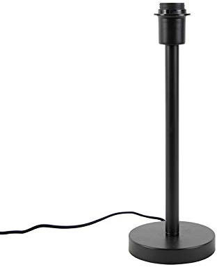 Qazqa Modern Tischleuchte - Simplo - Schwarz, Rund, max. 40W, Geeignet für LED, 39.5cm, Ideal als Wohnzimmerlampe und Schlafzimmerlampe