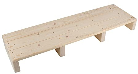 uyoyous Tritthocker aus Holz mit rutschfesten Pads, 100 x 30 x 11 cm, massives Holz, Mobilität, Tritthocker für Kinder und Erwachsene, langer Fußhocker, Helfer für Badezimmer, WC, Schlafzimmer